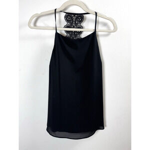 Bar III Lace Back Top Coquette Preppy Bohemian Whimsygoth Classic Feminine M